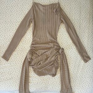 LIONESS BEIGE “GLORY MINI DRESS” IN WOMENS SIZE S